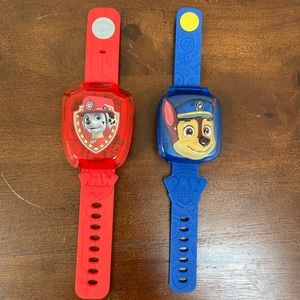 2 Paw Patrol Vtech interactive watches Marshall and Chase